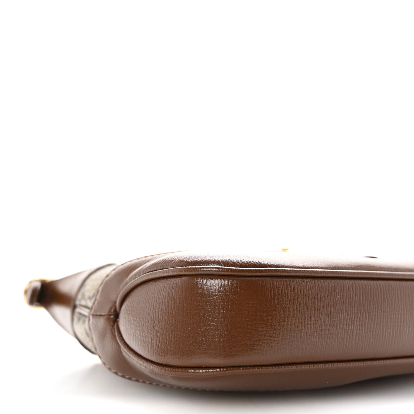 GG Supreme Monogram Azalea Calfskin Web Mini Jackie 1961 Hobo Beige Ebony Brown Sugar