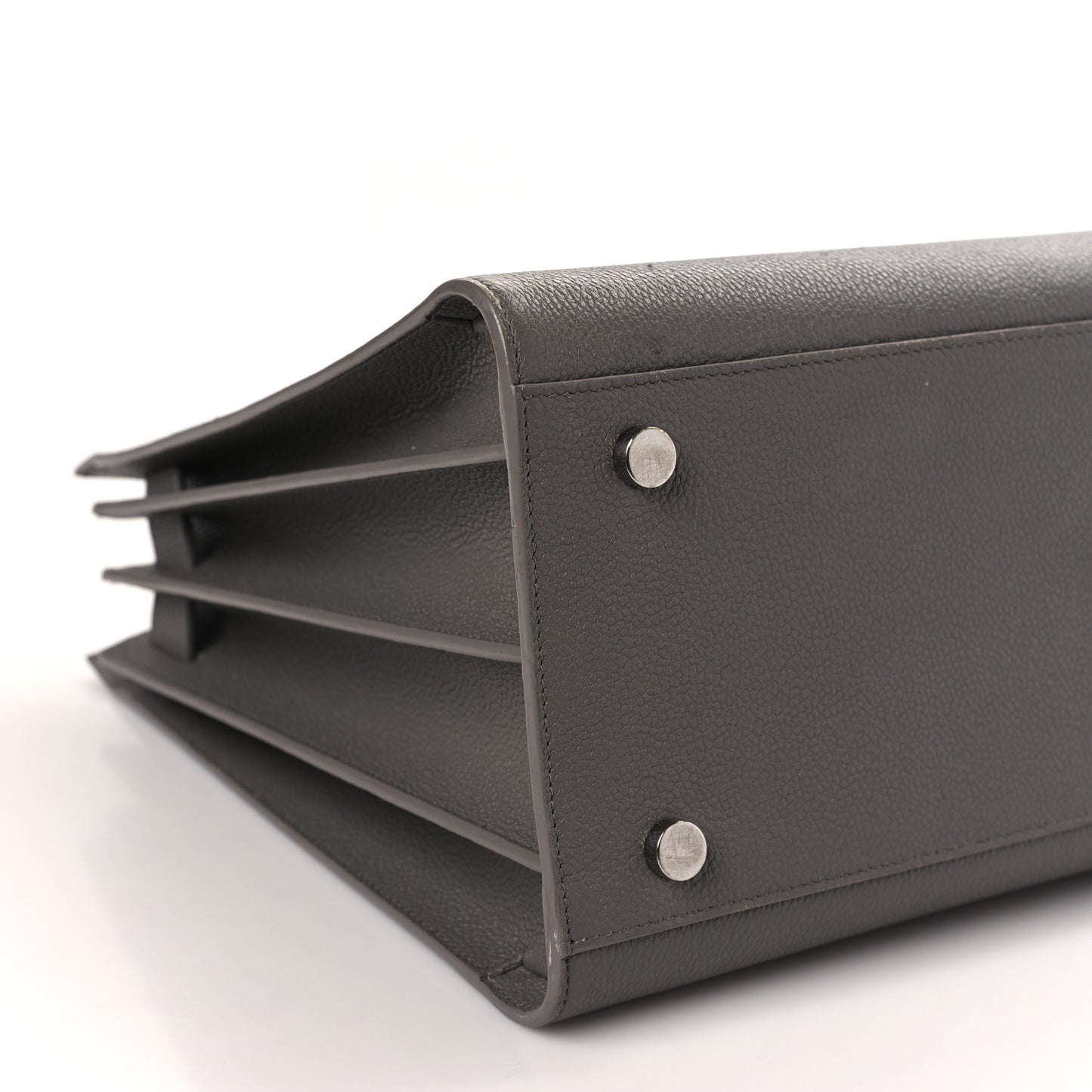 Grained Calfskin Small Sac De Jour Fog