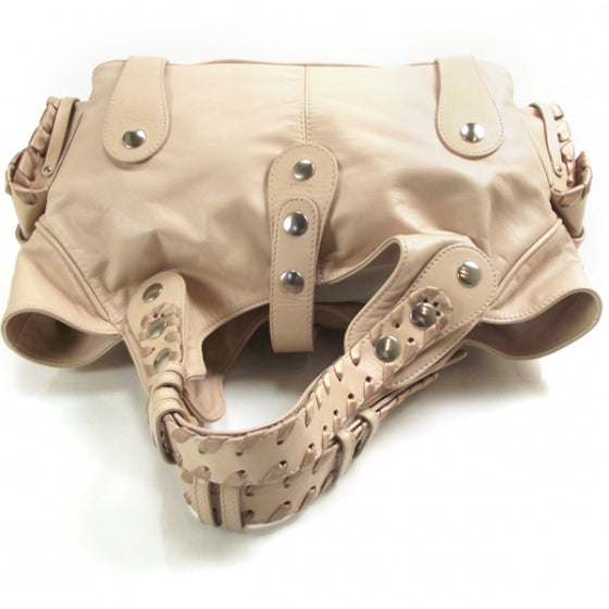Calfskin Silverado Shoulder Bag Beige Rose