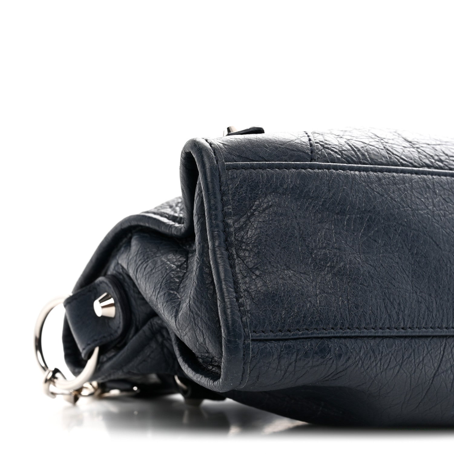 Balenciaga Agneau Classic Silver Hardware Mini City Bleu De Minuit 10 of 11
