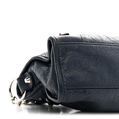 Balenciaga Agneau Classic Silver Hardware Mini City Bleu De Minuit 10 of 11
