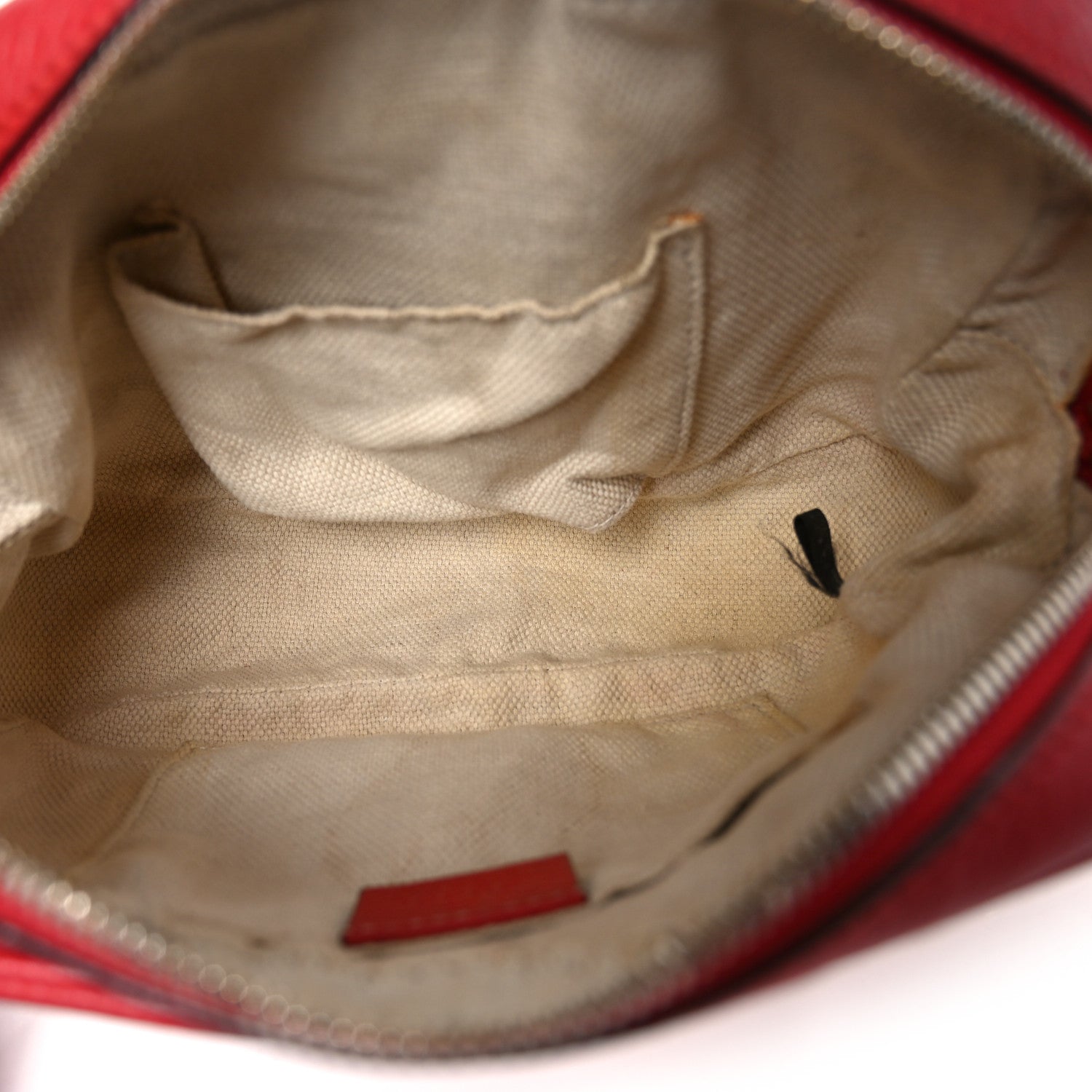Gucci Pebbled Calfskin Small Soho Disco Bag Tabasco Red 5 of 10