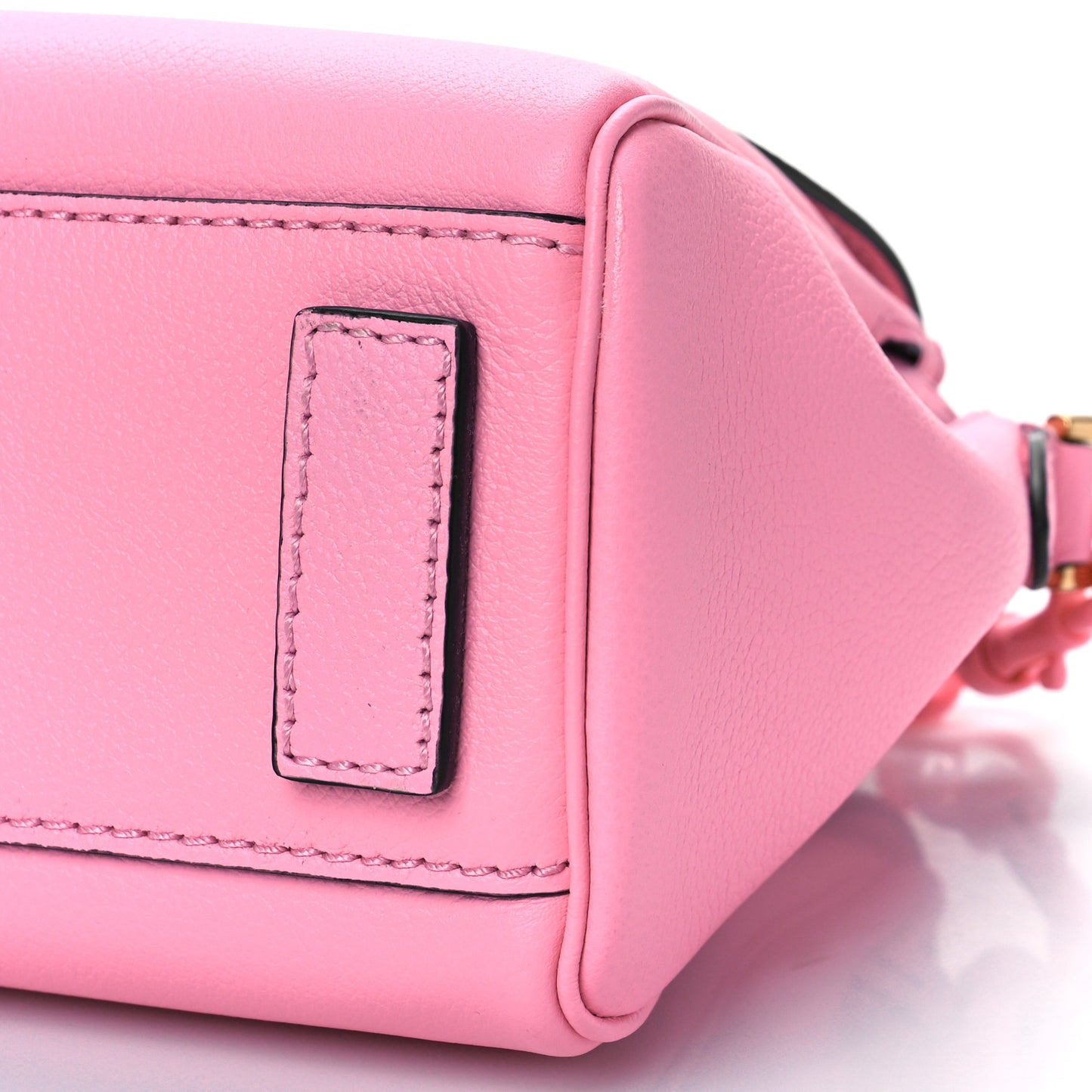 Grained Calfskin Small La Medusa Top Handle Bag Pink