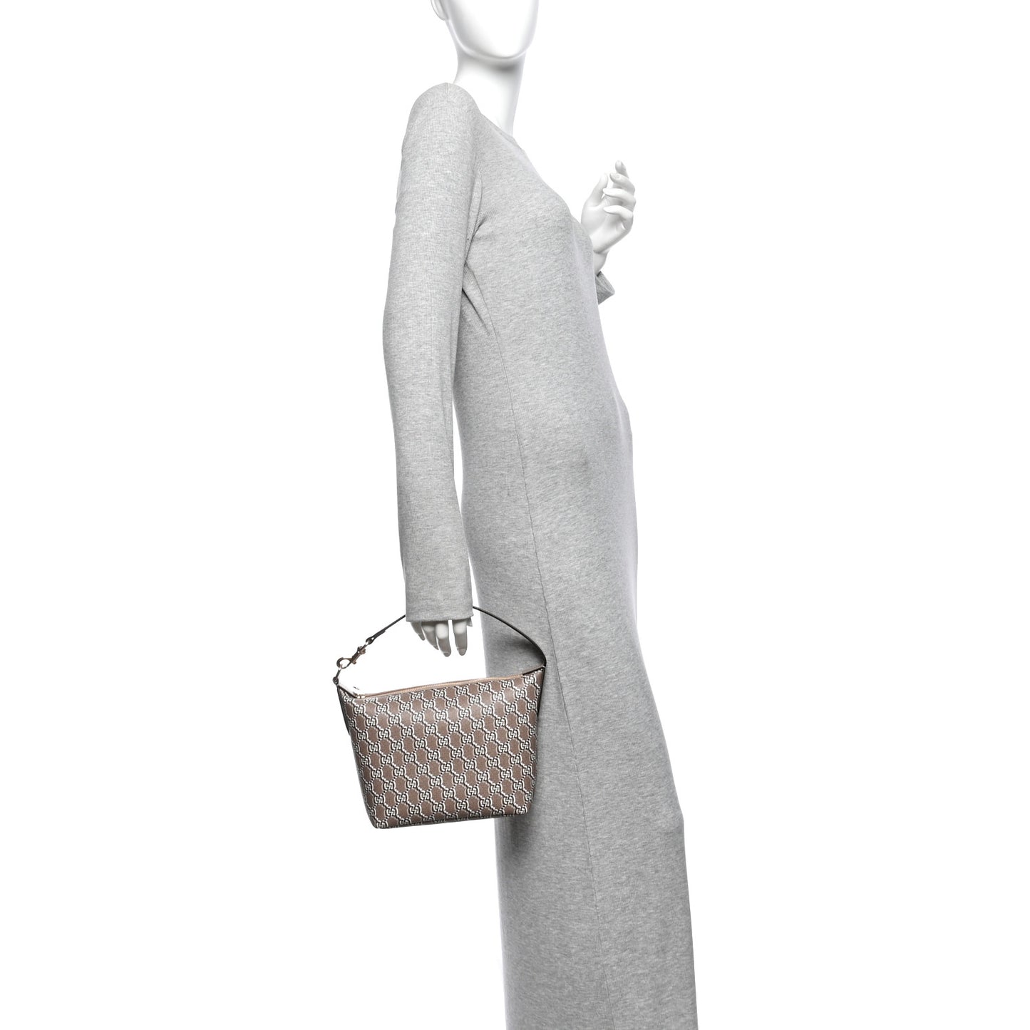 GG Shadow Monogram Super Mini Ophidia Shoulder Bag Taupe