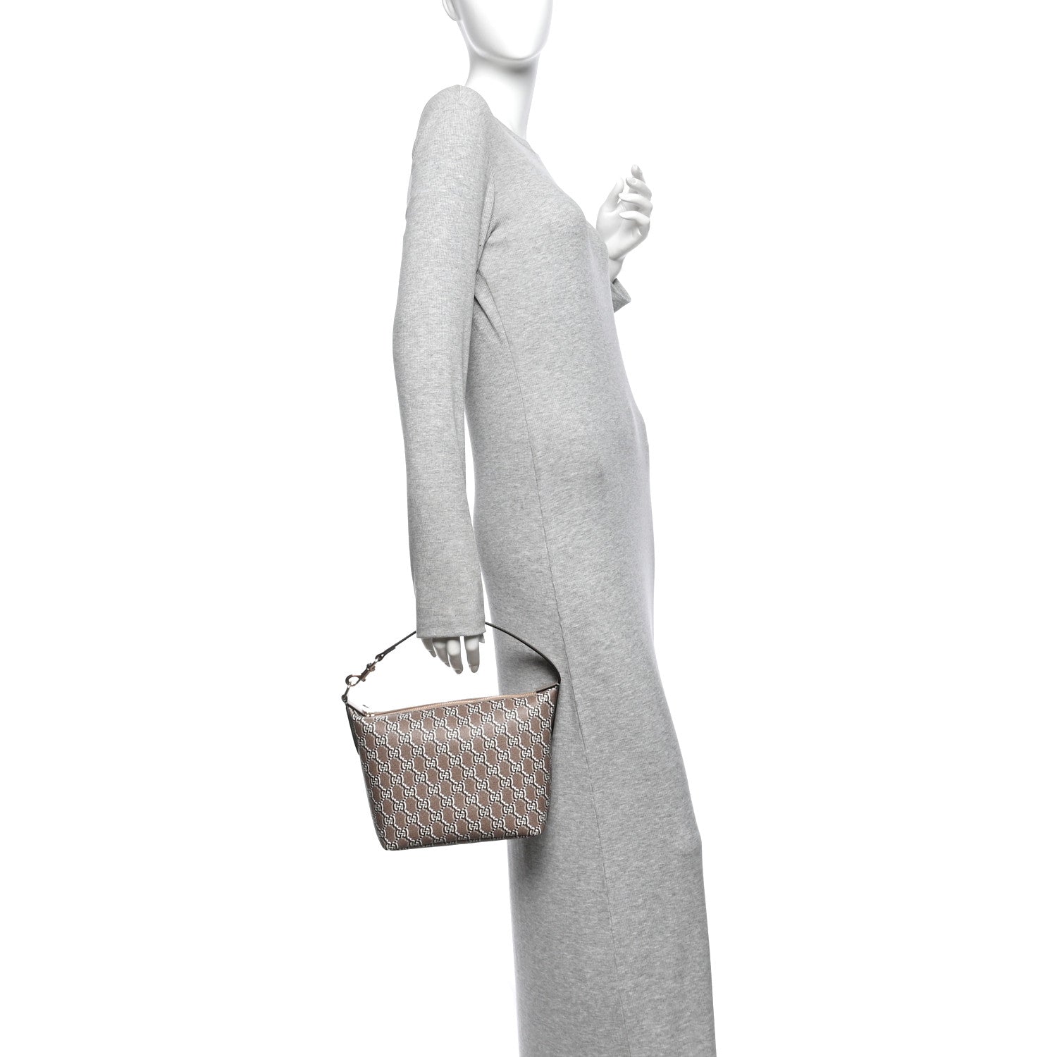 Gucci GG Shadow Monogram Super Mini Ophidia Shoulder Bag Taupe 2 of 10