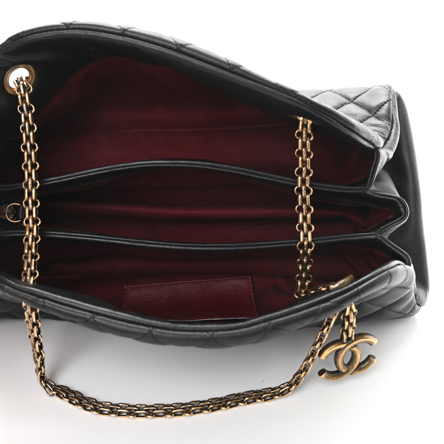 Chanel Lambskin Quilted Medium Just Mademoiselle Black 5 of 14