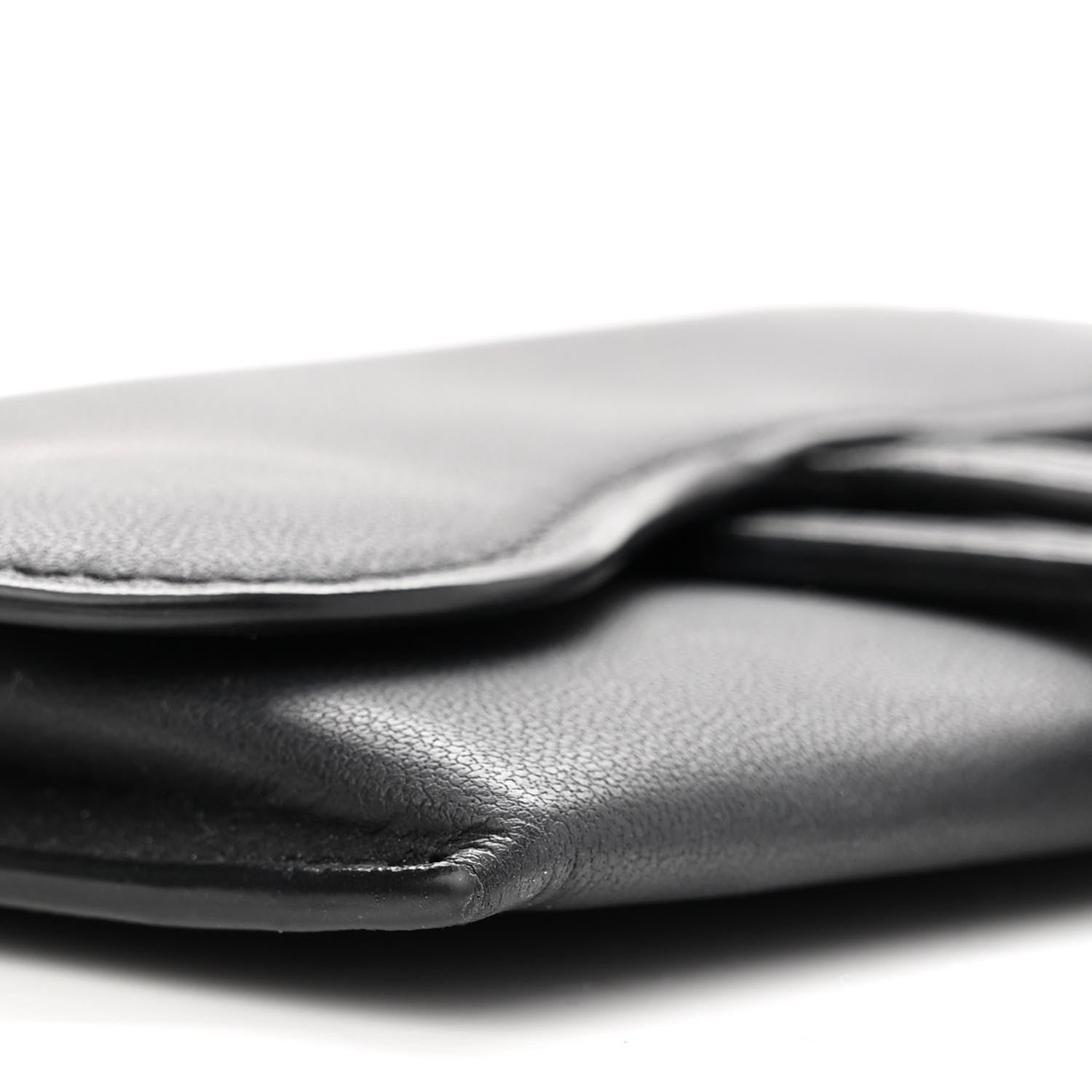 Christian Dior Ultra Matte Calfskin Nano Saddle Chain Pouch Black 9 of 11