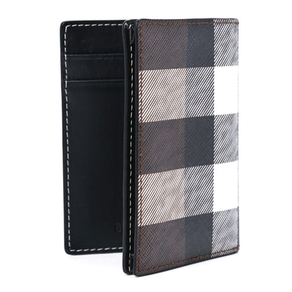 Burberry E-Canvas Check Folding Card Case Dark Birch Brown 3 of 15