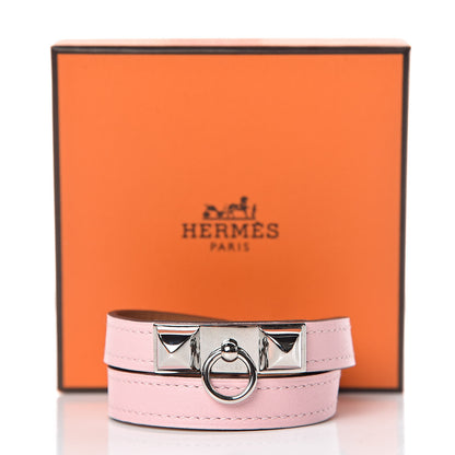 Hermes Swift Rivale Double Tour Bracelet T2 Rose Sakura 7 of 7