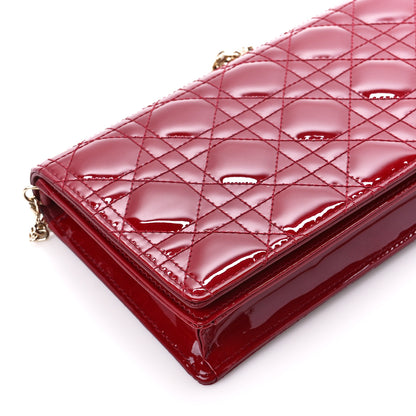 Christian Dior Patent Cannage LADY DIOR Clutch Rouge Ceris 14 of 17