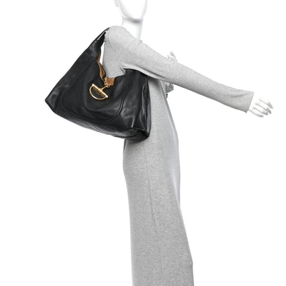 Gucci Grained Calfskin Softbit Maxi Shoulder Bag Black 2 of 10