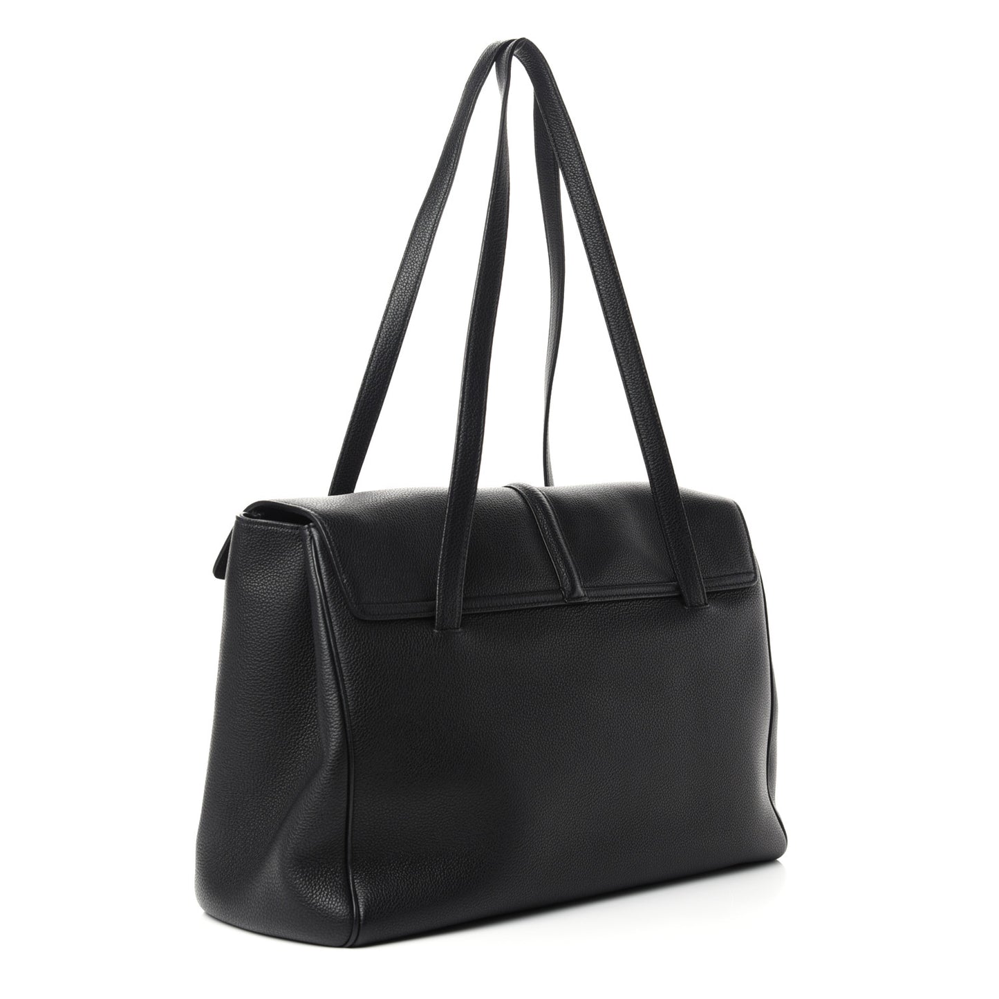 Supple Grained Calfskin Medium Soft 16 Bag Black
