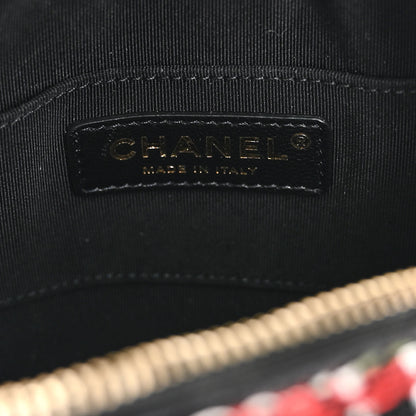 Chanel Tweed Lambskin Quilted Coco Midnight Camera Case Red Black 6 of 12