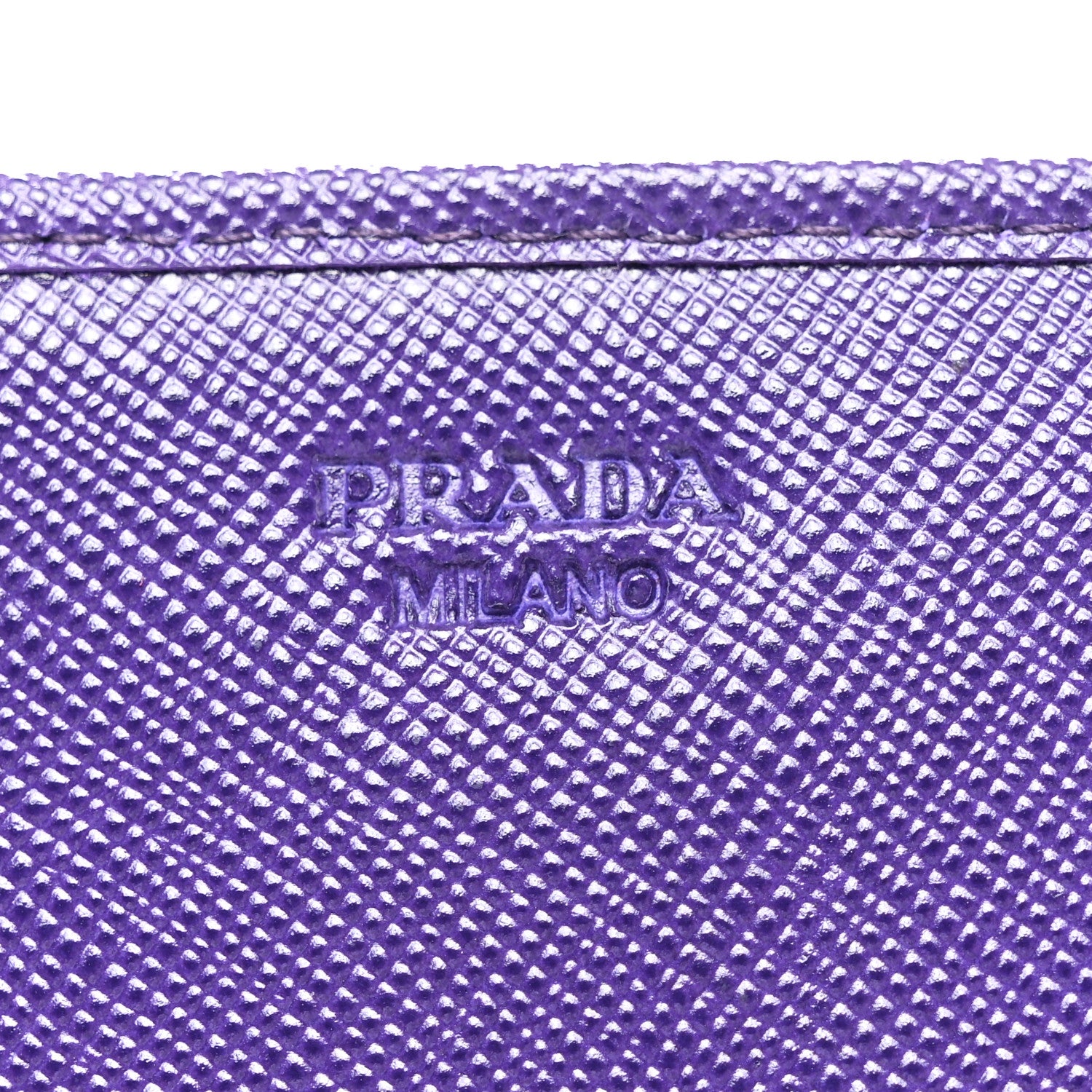 Prada Saffiano Lux Metal Continental Flap Travel Wallet Viola 6 of 8