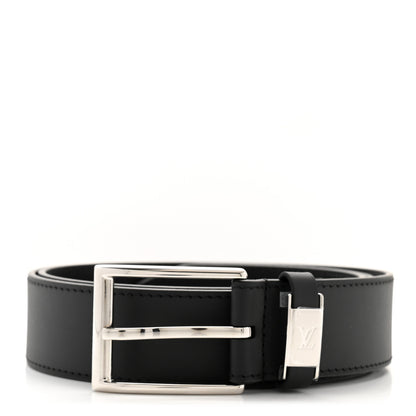 Louis Vuitton Calfskin 35mm Pont Neuf Belt 95 38 Black 1 of 6