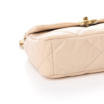 Chanel Goatskin Quilted Medium 19 Flap Beige 7 of 9