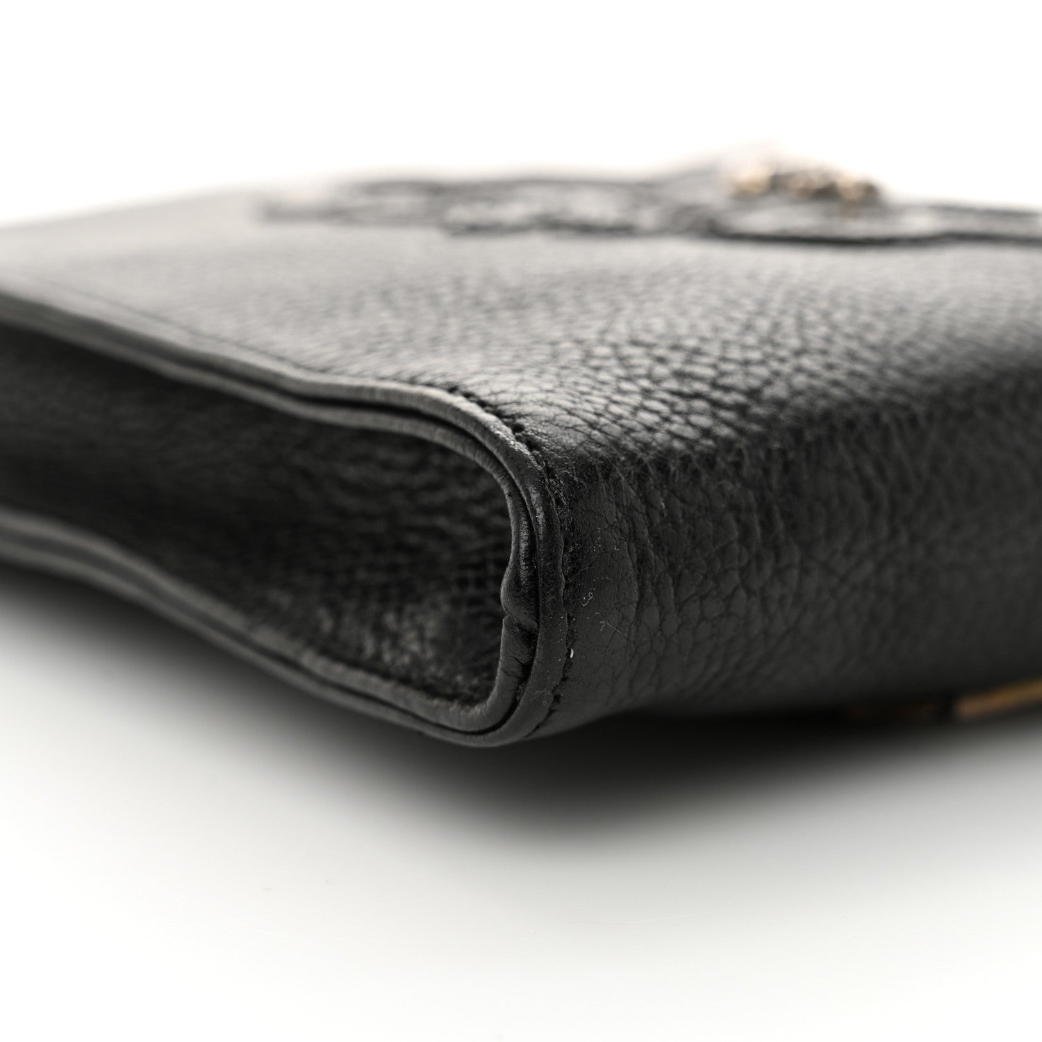 Chrome Hearts Grained Calfskin Fleur De Lis Square Pocket