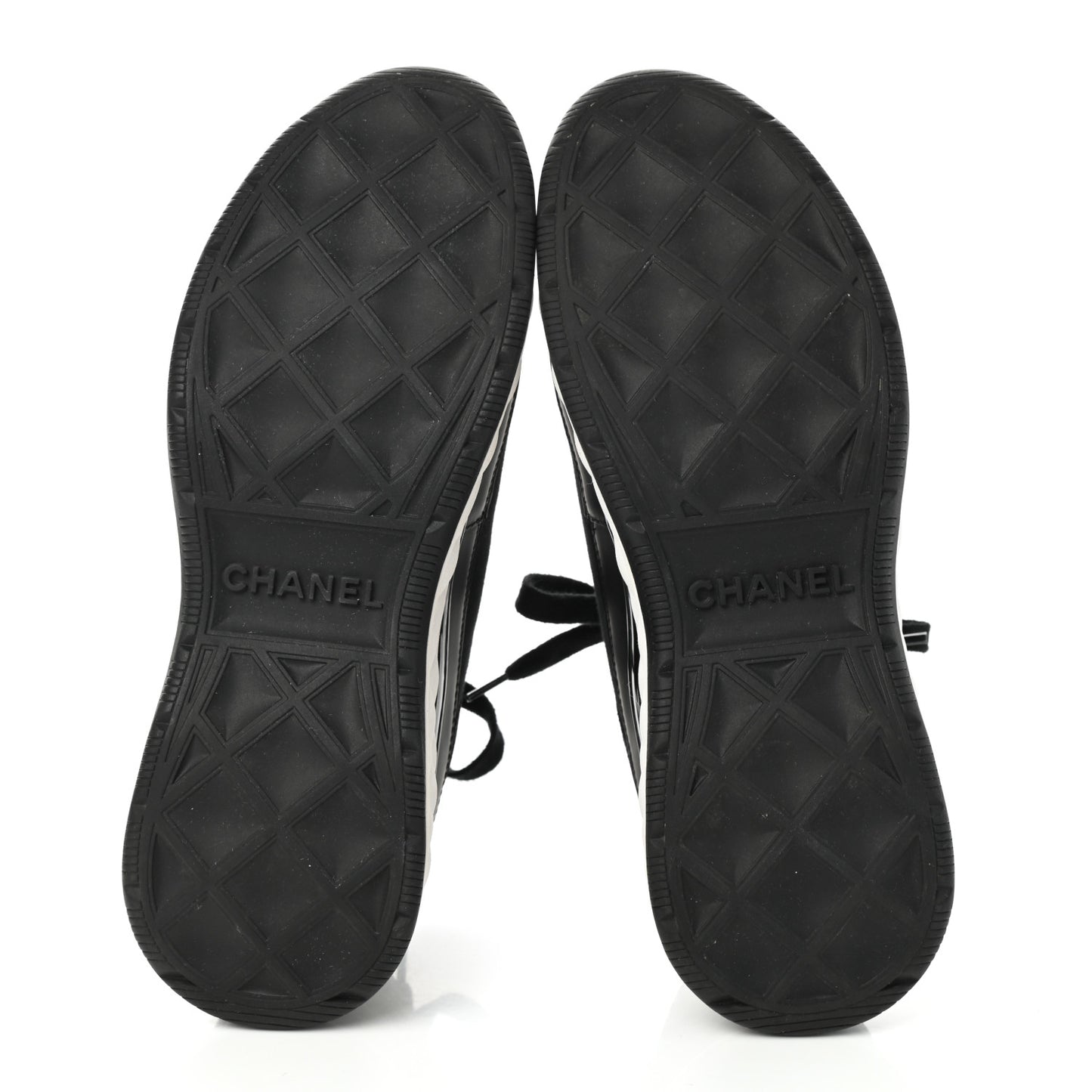 Velvet Calfskin Mixed Fibers CC Sneakers 39.5 Black