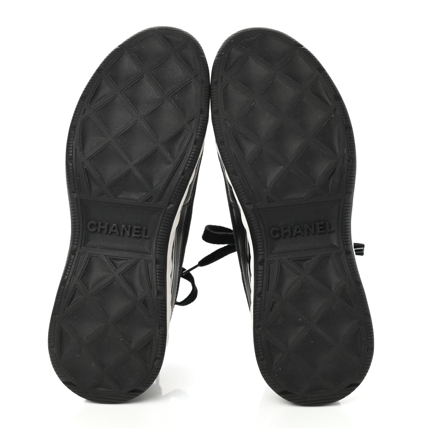 Chanel Velvet Calfskin Mixed Fibers CC Sneakers 39.5 Black 5 of 9