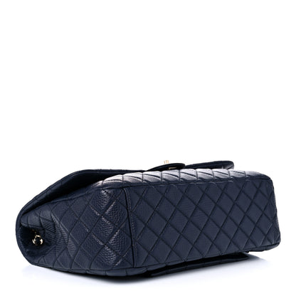 Chanel Calfskin Quilted Small XXL Travel Flap Bag Navy 4 of 9