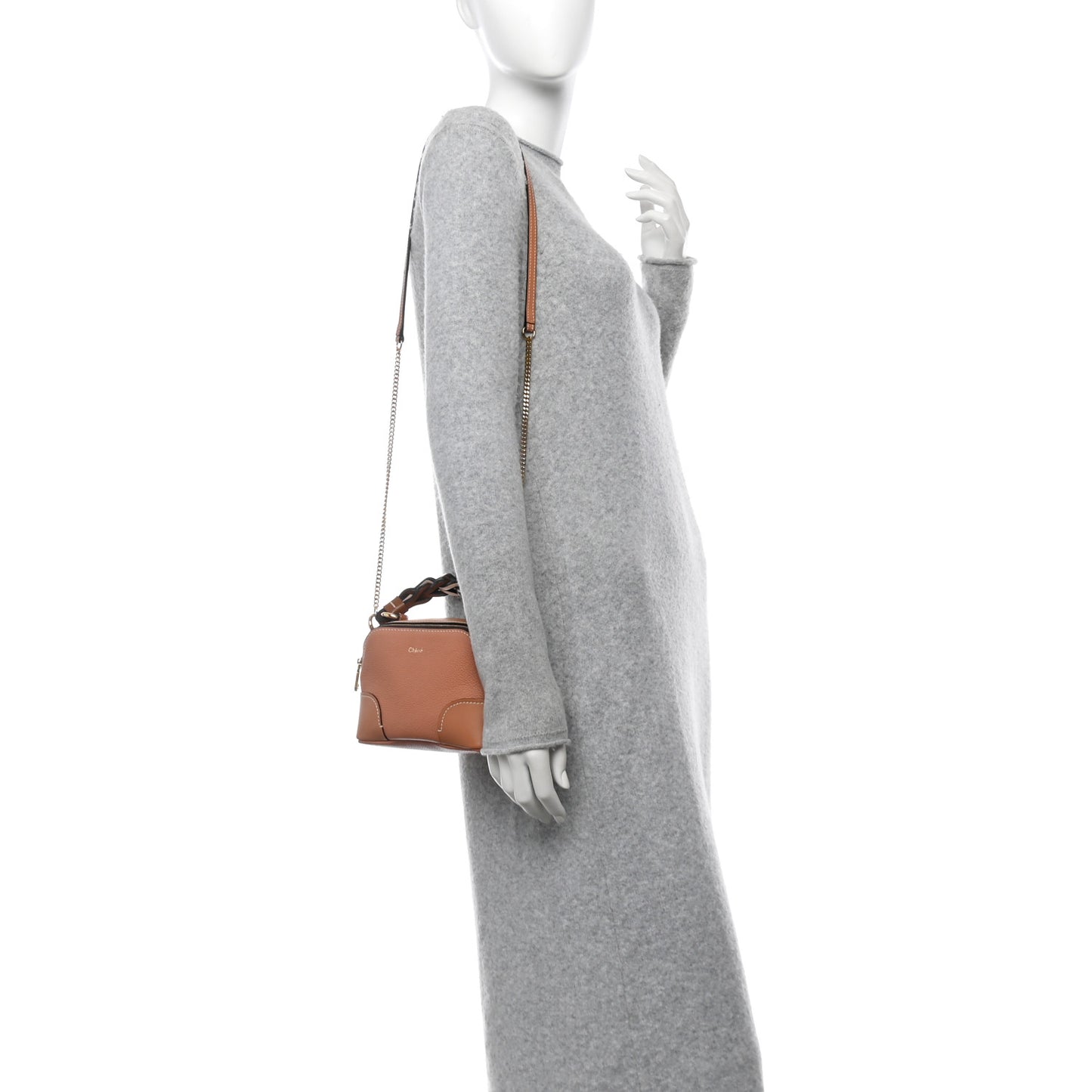 Calfskin Mini Daria Chain Bag Peach Bloom