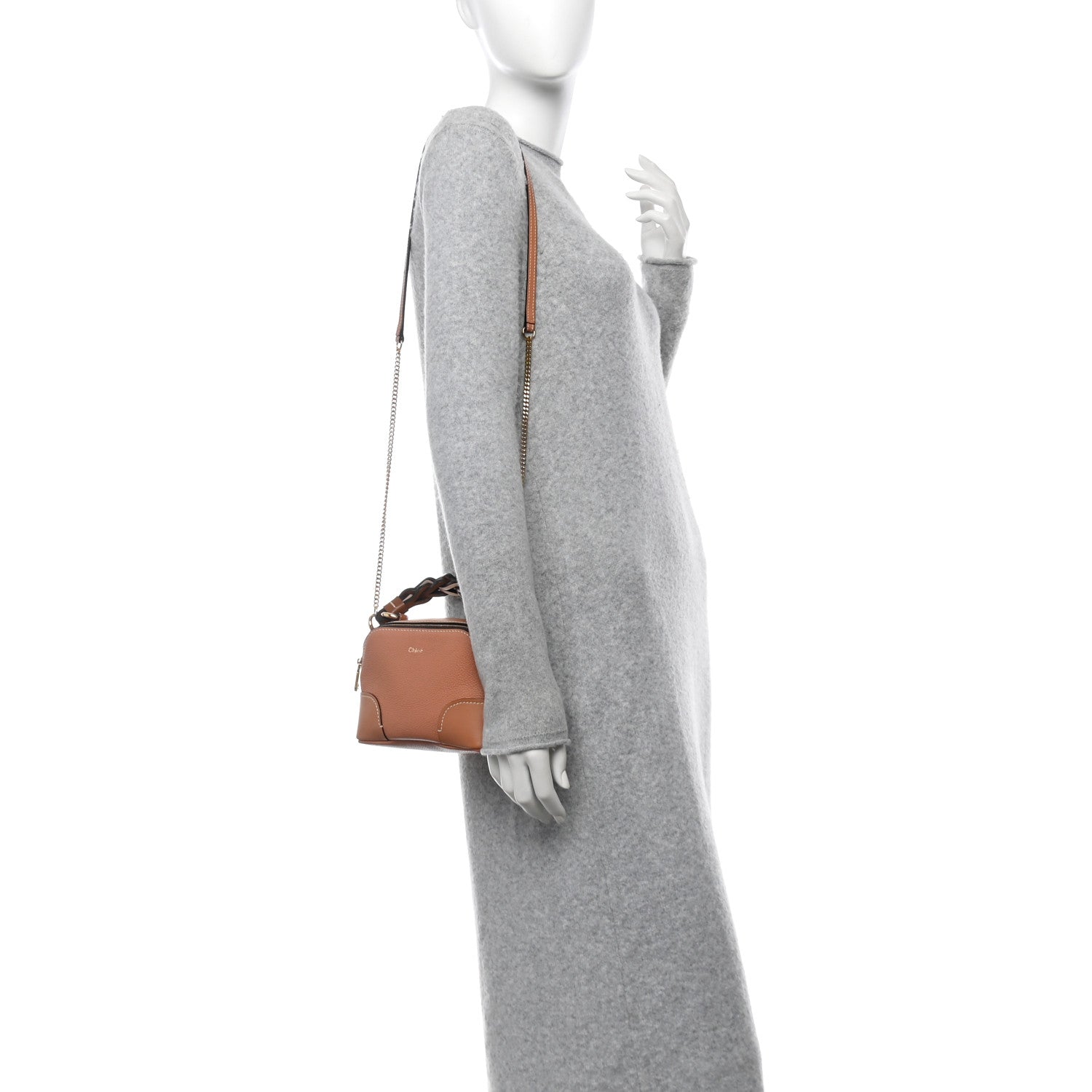 Chloe Calfskin Mini Daria Chain Bag Peach Bloom 2 of 11