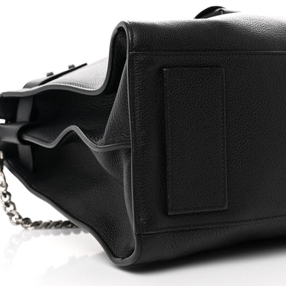 Saint Laurent Grained Calfskin Medium Souple Sac De Jour Duffle Black 9 of 12