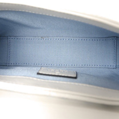 Gucci Sponge Boucle Matelasse Mini GG Marmont Shoulder Bag White Light Blue Grey 5 of 10