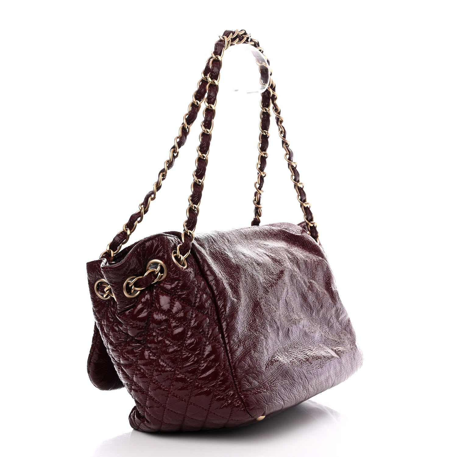 Chanel Vinyl Medium Rock and Chain Flap Bordeaux 3 of 13
