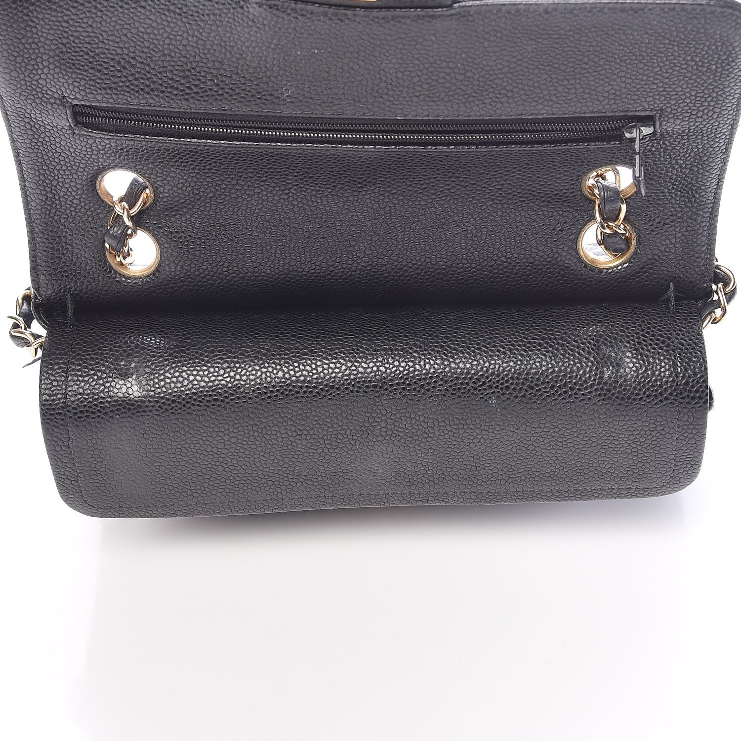 Chanel Caviar Quilted Small Double Flap Black 31 of 32