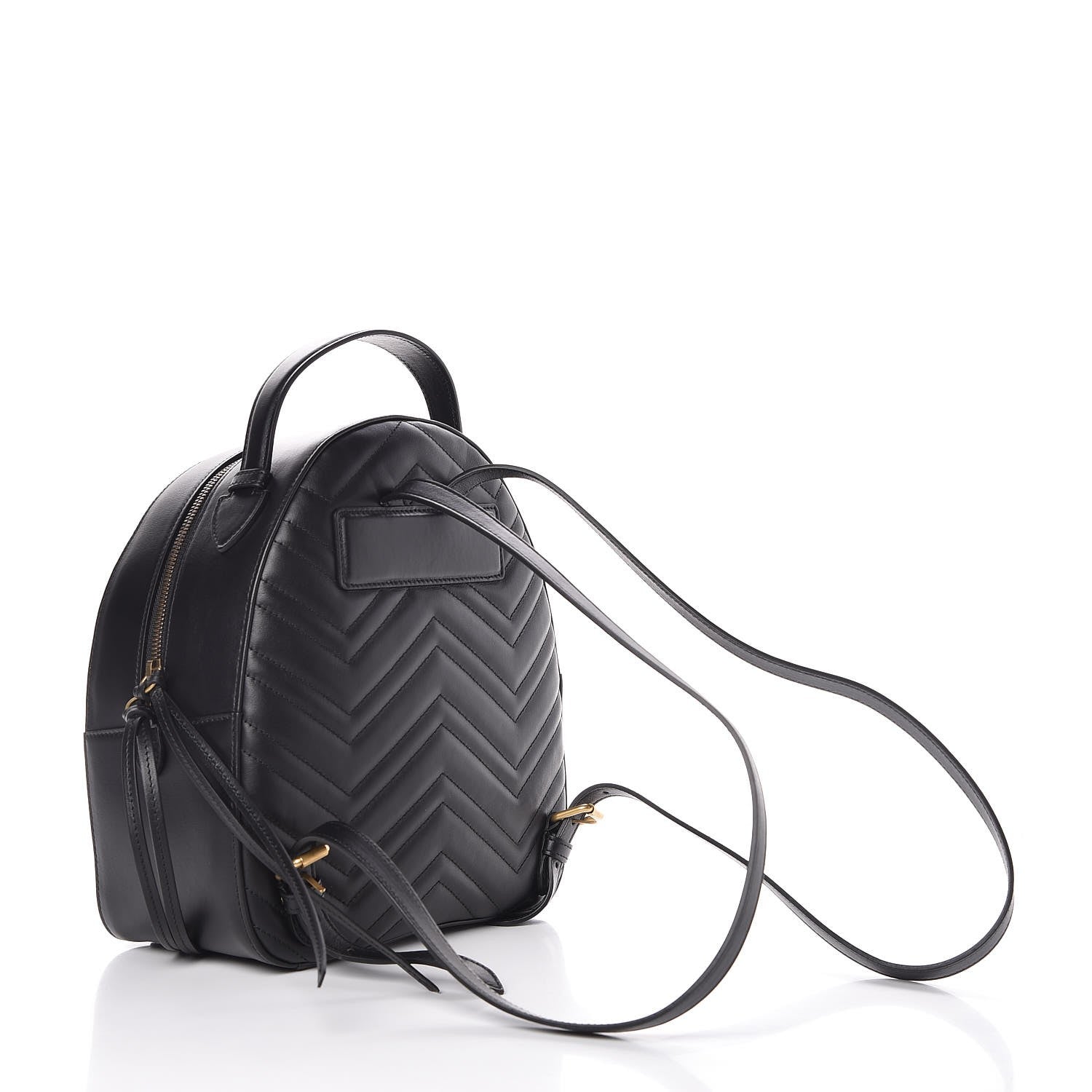 Gucci Calfskin Matelasse GG Marmont Backpack Black 3 of 8