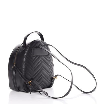 Gucci Calfskin Matelasse GG Marmont Backpack Black 3 of 8