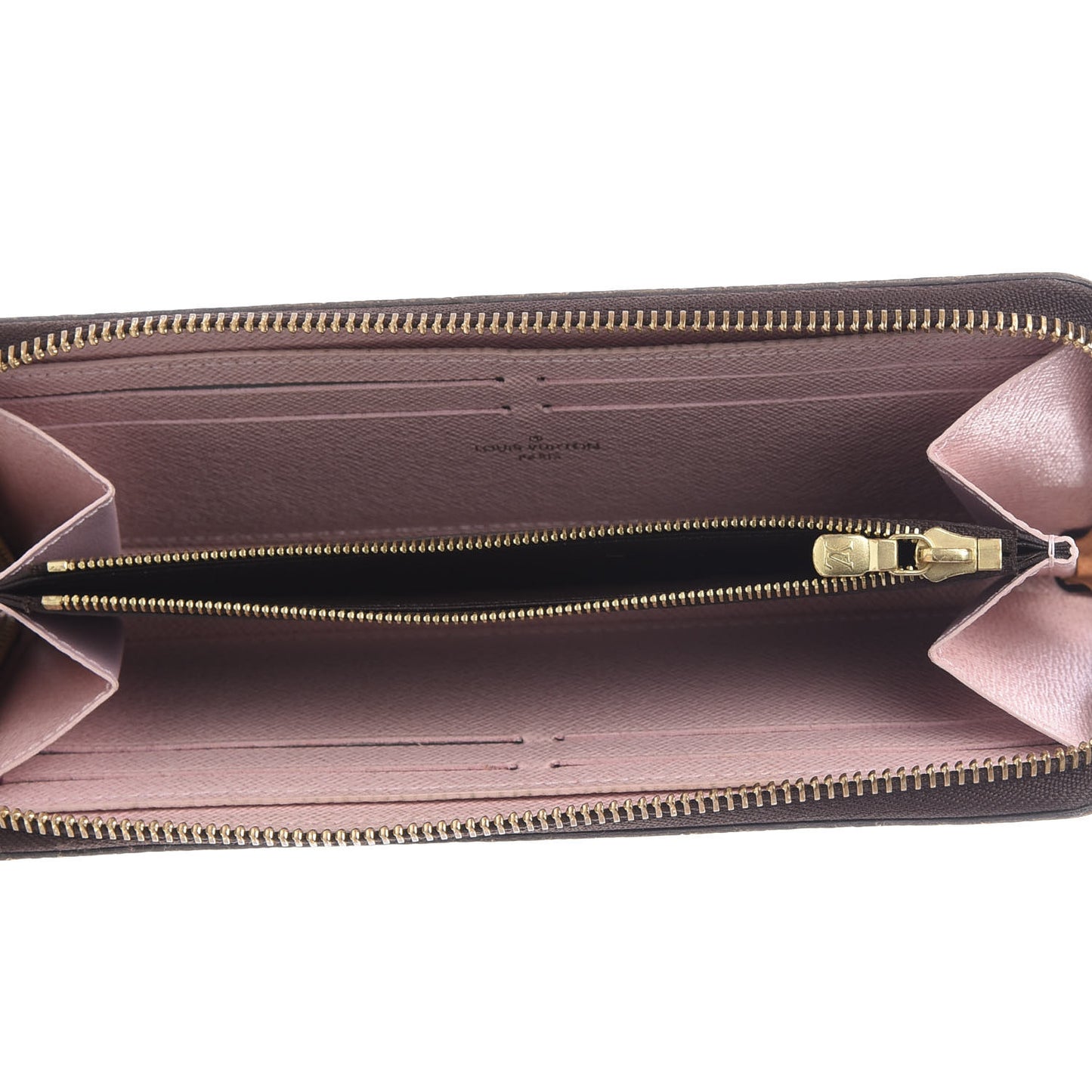 Damier Ebene Clemence Wallet Rose Ballerine