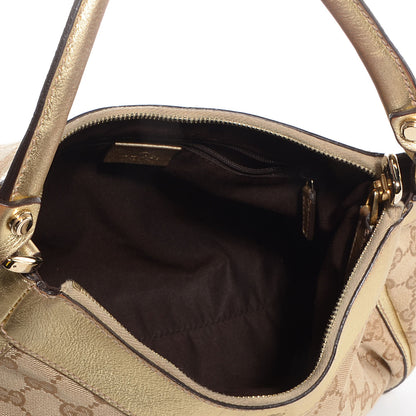 Gucci Monogram Medium D Gold Hobo Metallic Gold 5 of 8