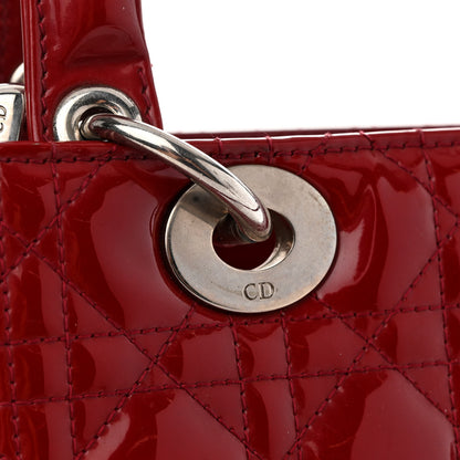 Christian Dior Patent Cannage Medium Lady Dior Red 13 of 13