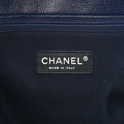 Chanel Caviar Quilted Flap Tote Navy Blue 6 of 12