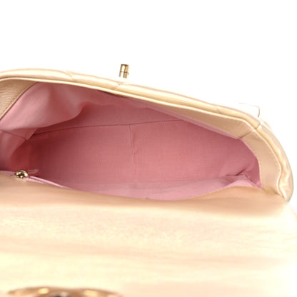 Chanel Iridescent Lambskin Quilted Medium Chanel 19 Flap Pink 4 of 8