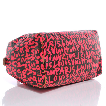 Louis Vuitton Monogram Graffiti Speedy 30 Fuchsia 4 of 8