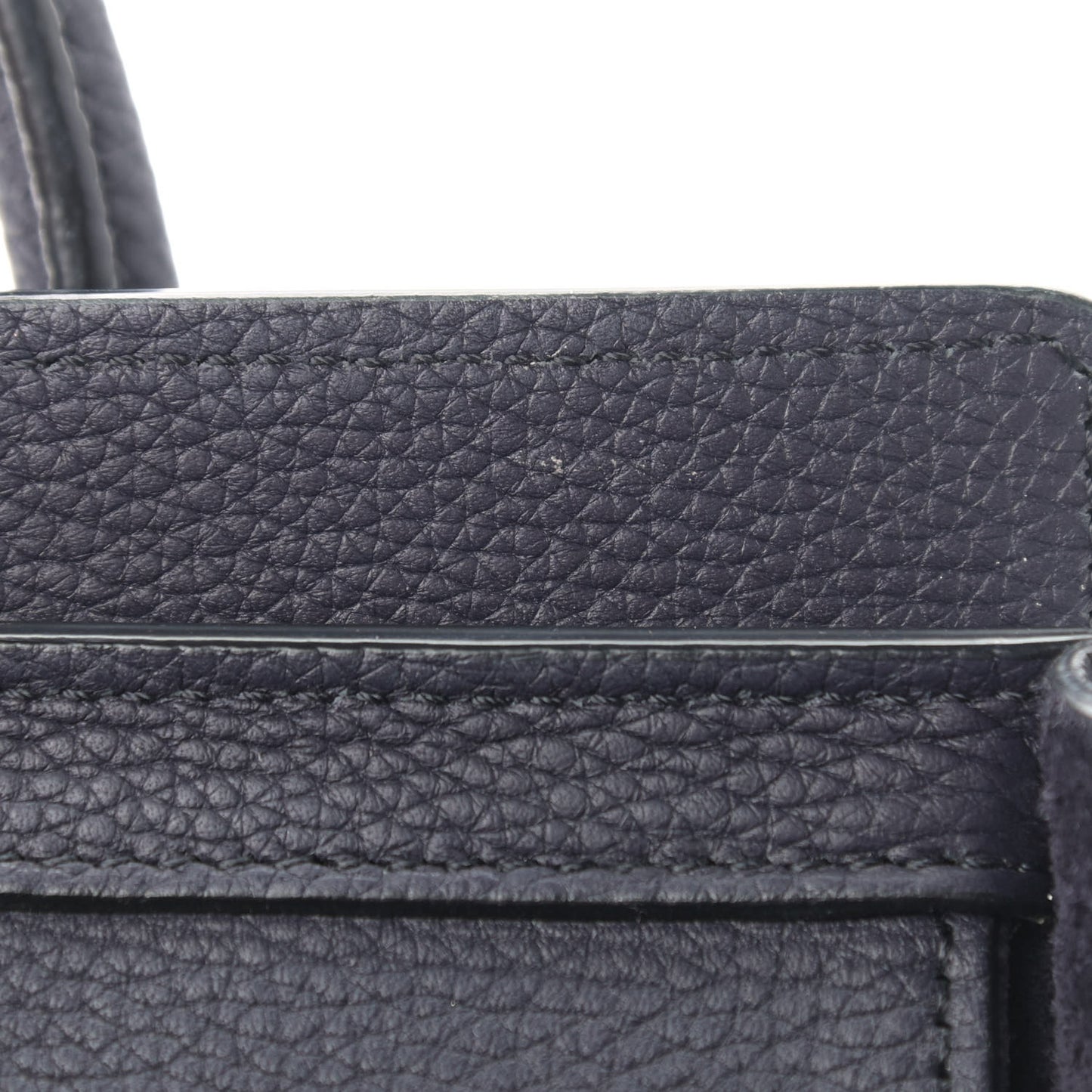 Drummed Calfskin Nano Luggage Navy Blue