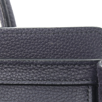 Celine Drummed Calfskin Nano Luggage Navy Blue 9 of 9