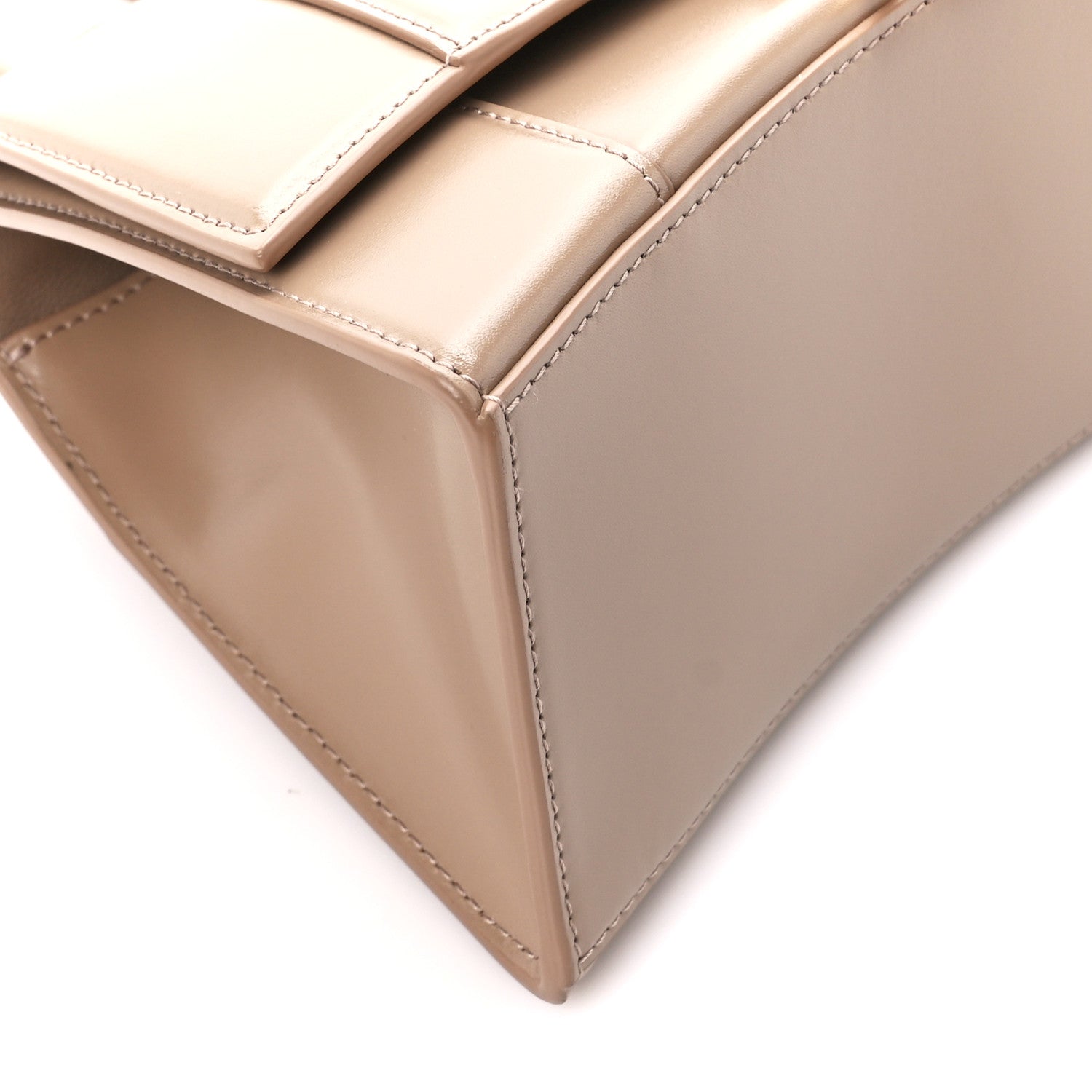 Balenciaga Shiny Box Calfskin Small Hourglass Top Handle Bag Sand 10 of 12