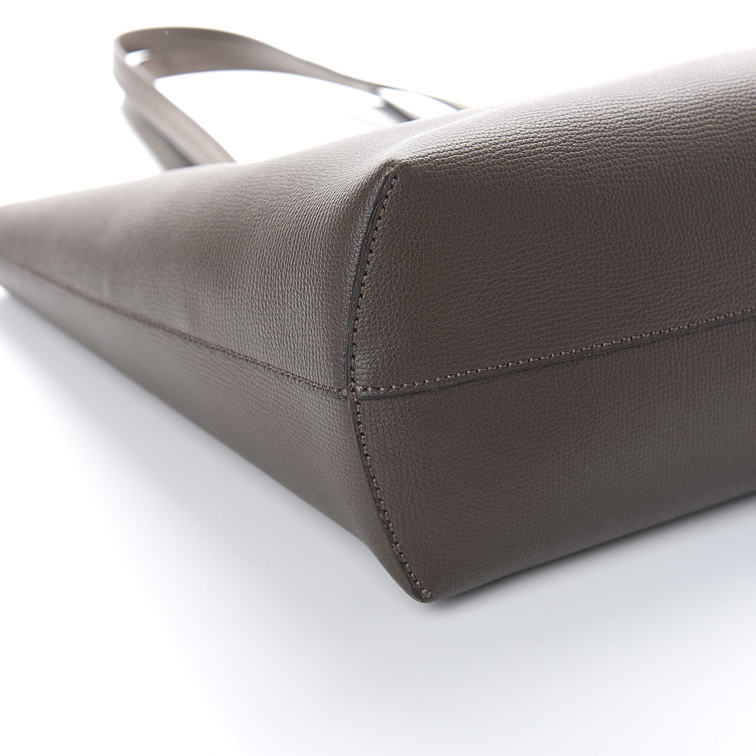 Fendi Vitello Vienna Enamel F is Fendi Shopping Tote Carbone Tobacco 8 of 8