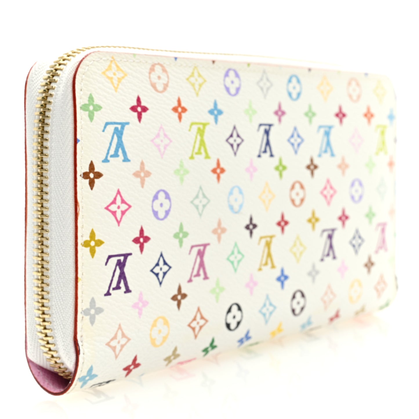 Monogram Multicolor Zippy Wallet White Litchi