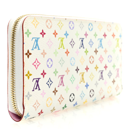Louis Vuitton Monogram Multicolor Zippy Wallet White Litchi 3 of 6