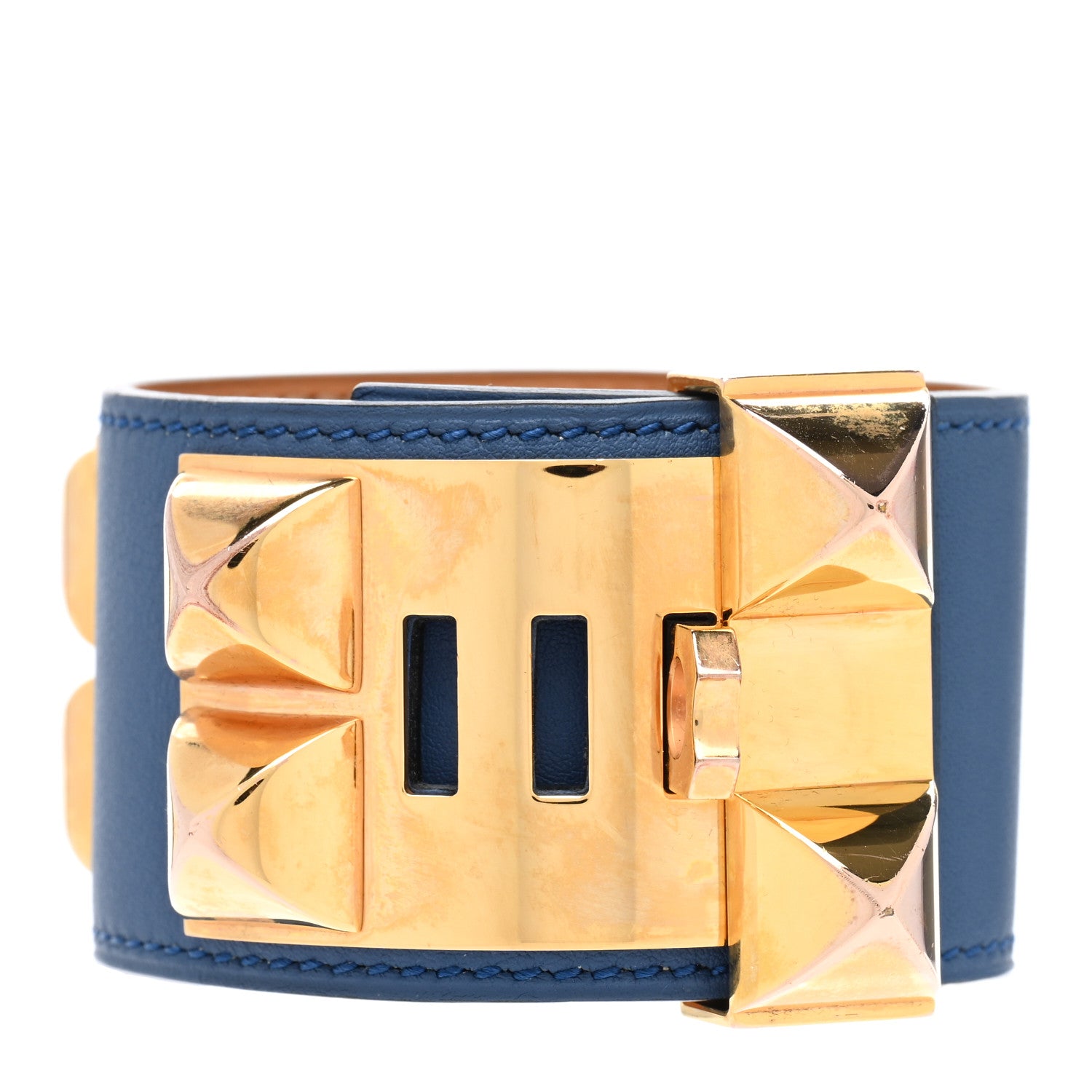 Hermes Swift Collier De Chien CDC Bracelet S Bleu Agate 3 of 5