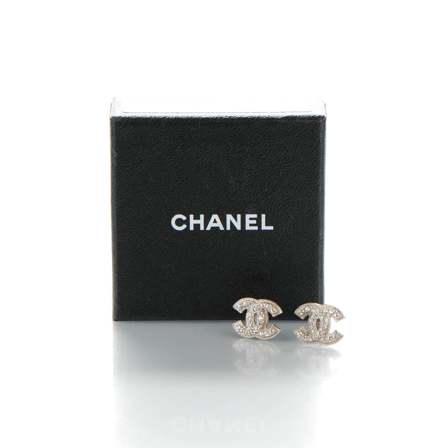 Crystal CC Earrings Silver