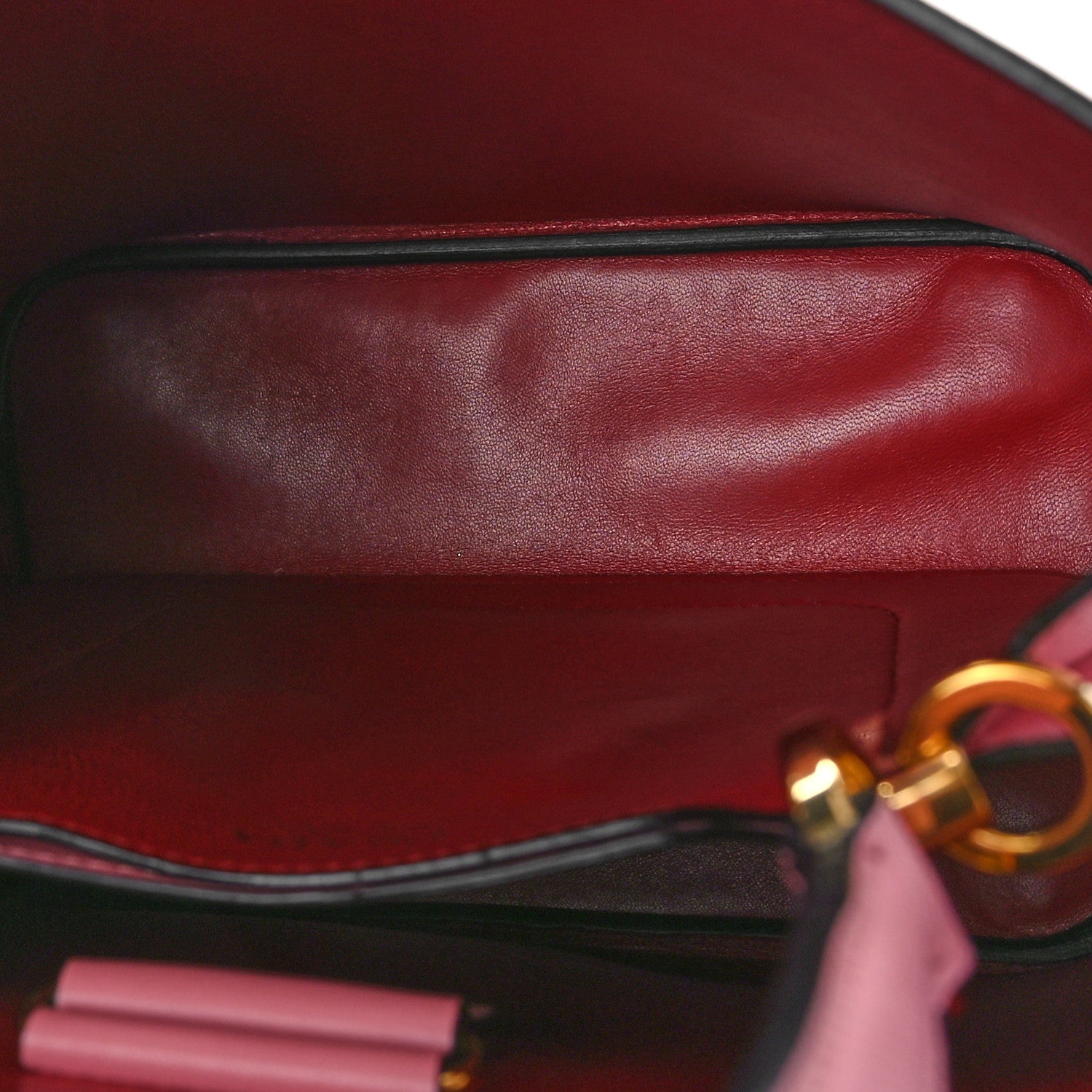 Prada Saffiano Cuir Medium Panier Bucket Bag Petalo Fuoco 5 of 7