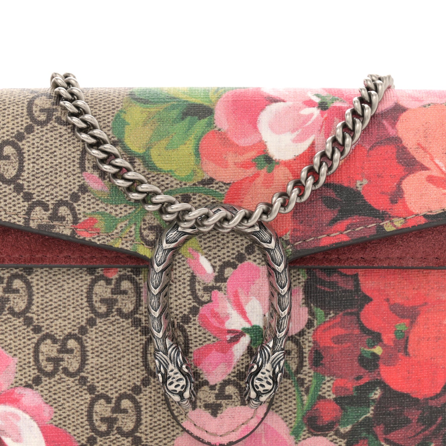 Gucci GG Supreme Monogram Blooms Super Mini Dionysus Shoulder Bag Beige Multicolor Dry Rose 7 of 12