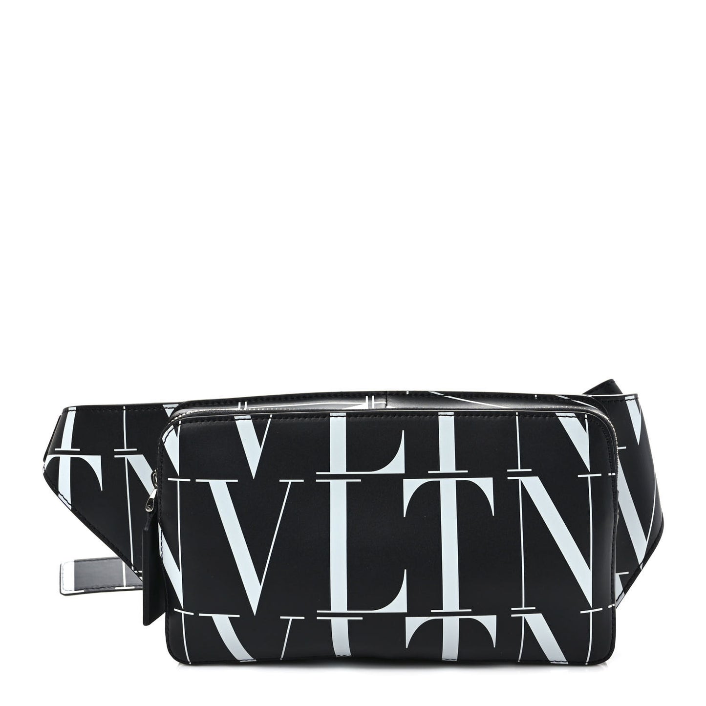 Calfskin Mens VLTN Belt Bag Black White