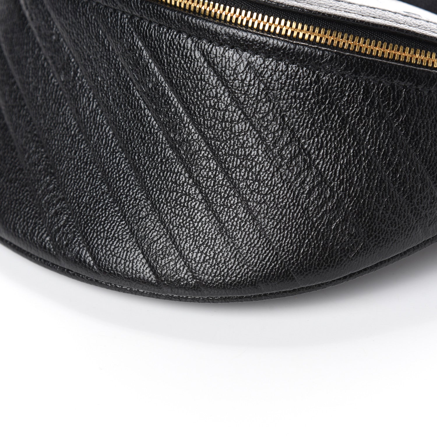 Balenciaga Shiny Goatskin Allover Logo Embossed XXS Souvenir Belt Bag Black 9 of 9